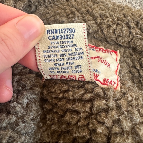 True Religion Corduroy Sherpa Jacket Brown Trucker World Tour Size Small - Picture 10 of 13